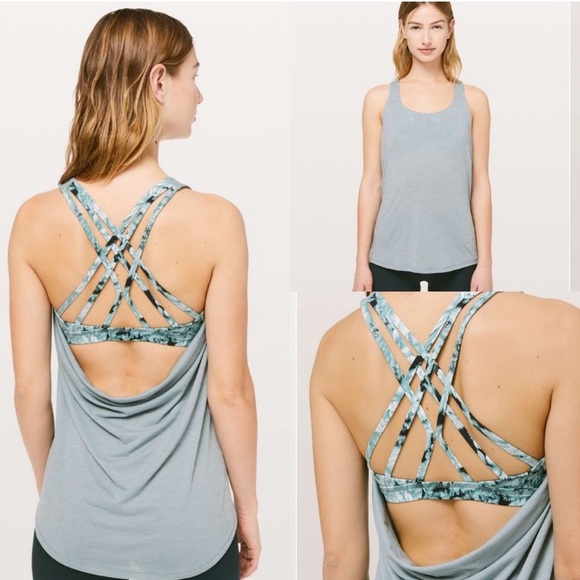 LULULEMON Athletica Tank Top / Bra Combo ~ SLAY THE STUDIO Size 8 ~ Medium - Picture 12 of 12